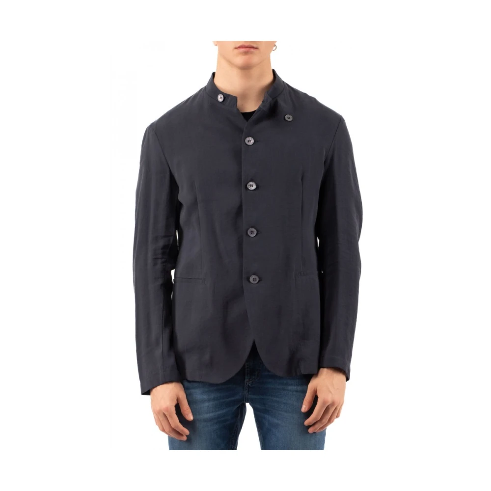 Emporio Armani Stijlvolle Jas Blue Heren