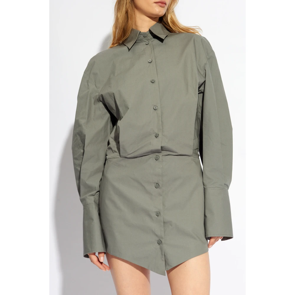 The Attico Jurk met logo Gray Dames
