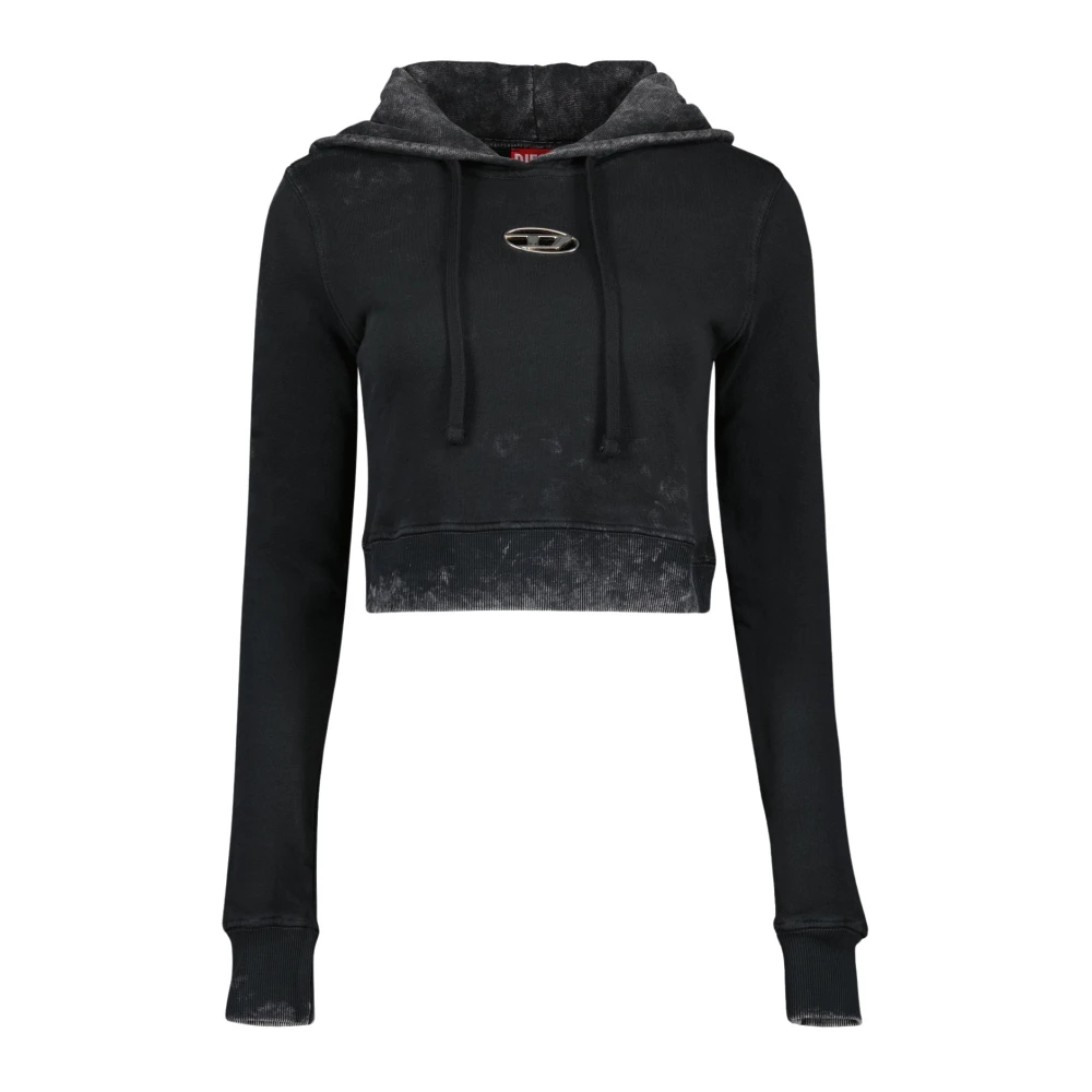 Diesel Slimmy Hoodie Svart Ekologisk Bomull Black, Dam