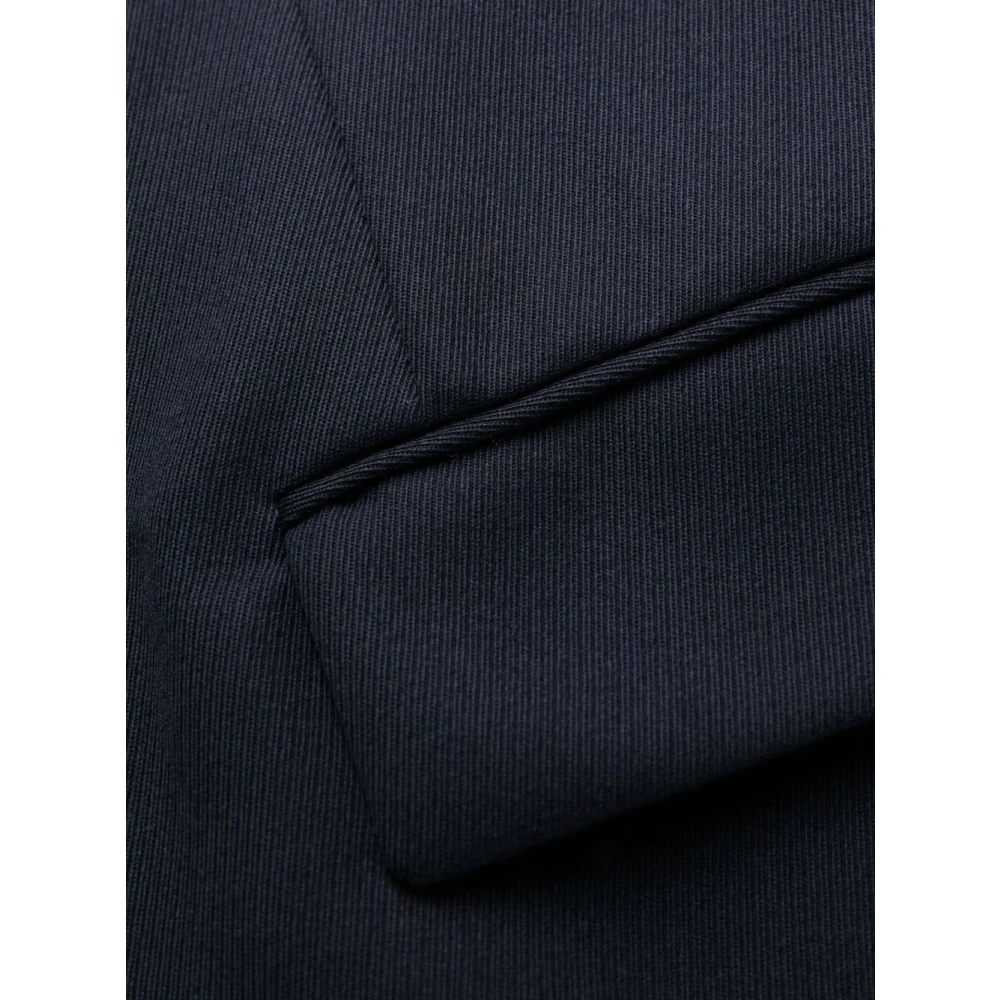 Maison Margiela Navy Wollen Jas Aw24 Blue Dames