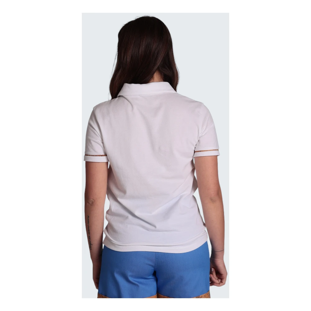 Alviero Martini 1a Classe Geo Classic Polo Shirt White Dames