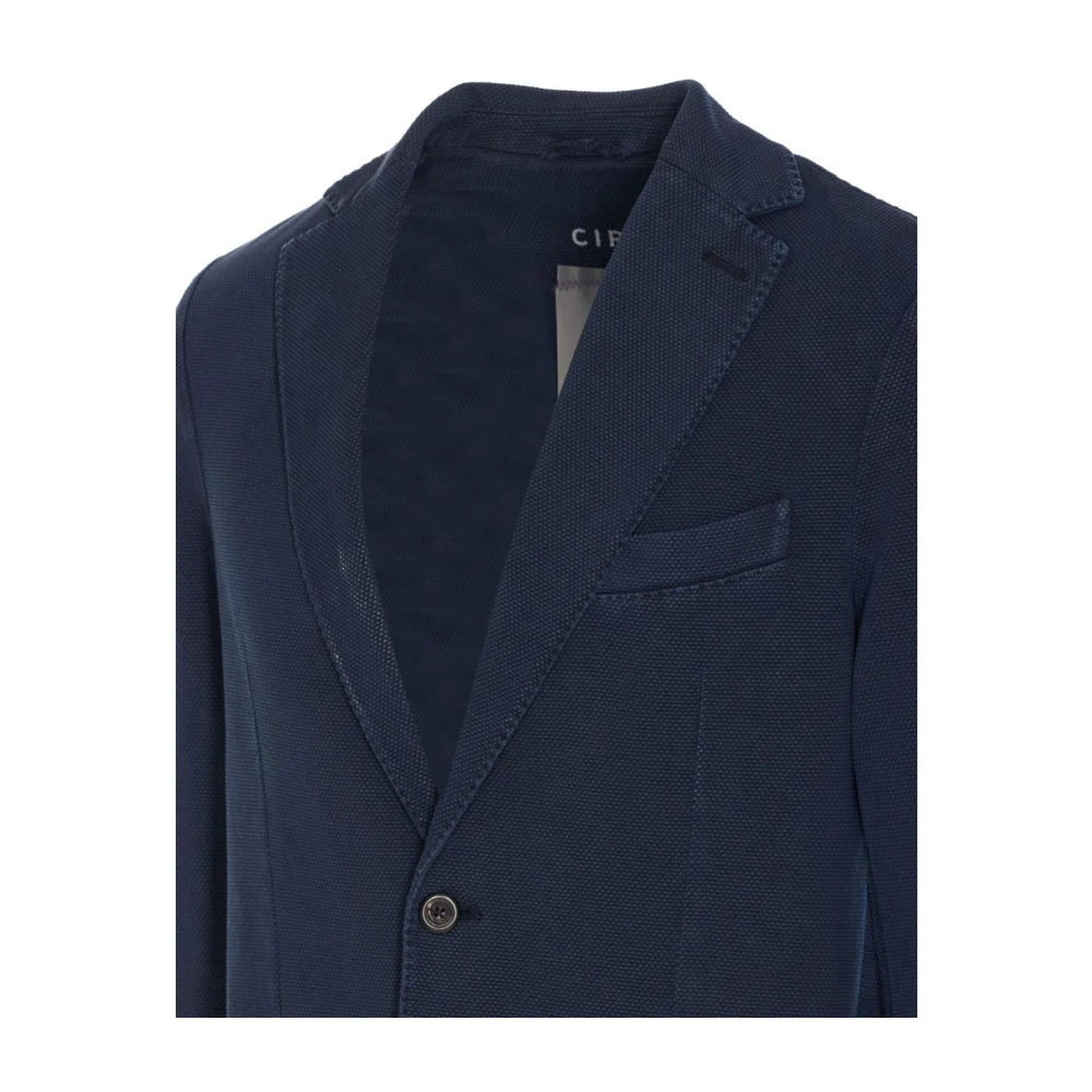 Circolo 1901 Blauw Klassiek Reversjasje Lange Mouw Blue Heren