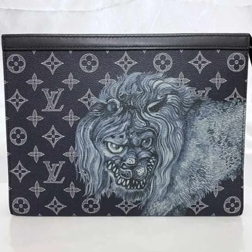 Louis Vuitton Vintage Pre-owned Canvas clutches Blue Dames