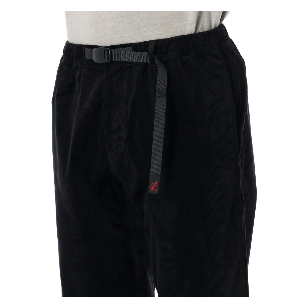 Gramicci Zwarte Corduroy Broek met Cinch Riem Black Heren