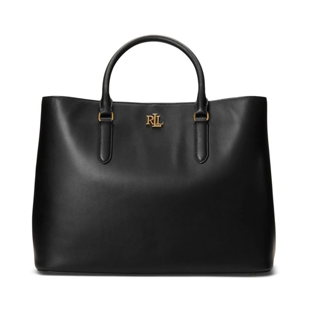 Ralph Lauren Svart Mary Stor Satchel-Väska