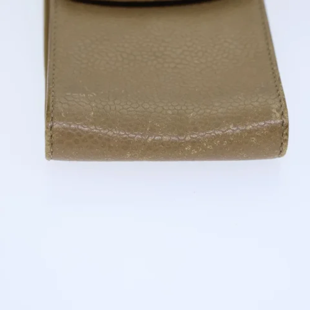 Chanel Vintage Pre-owned Leather home-office Beige Dames