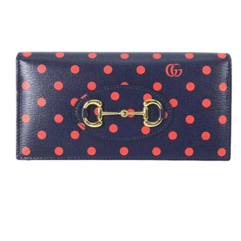 Gucci Vintage Pre-owned Leather wallets Blue Dames