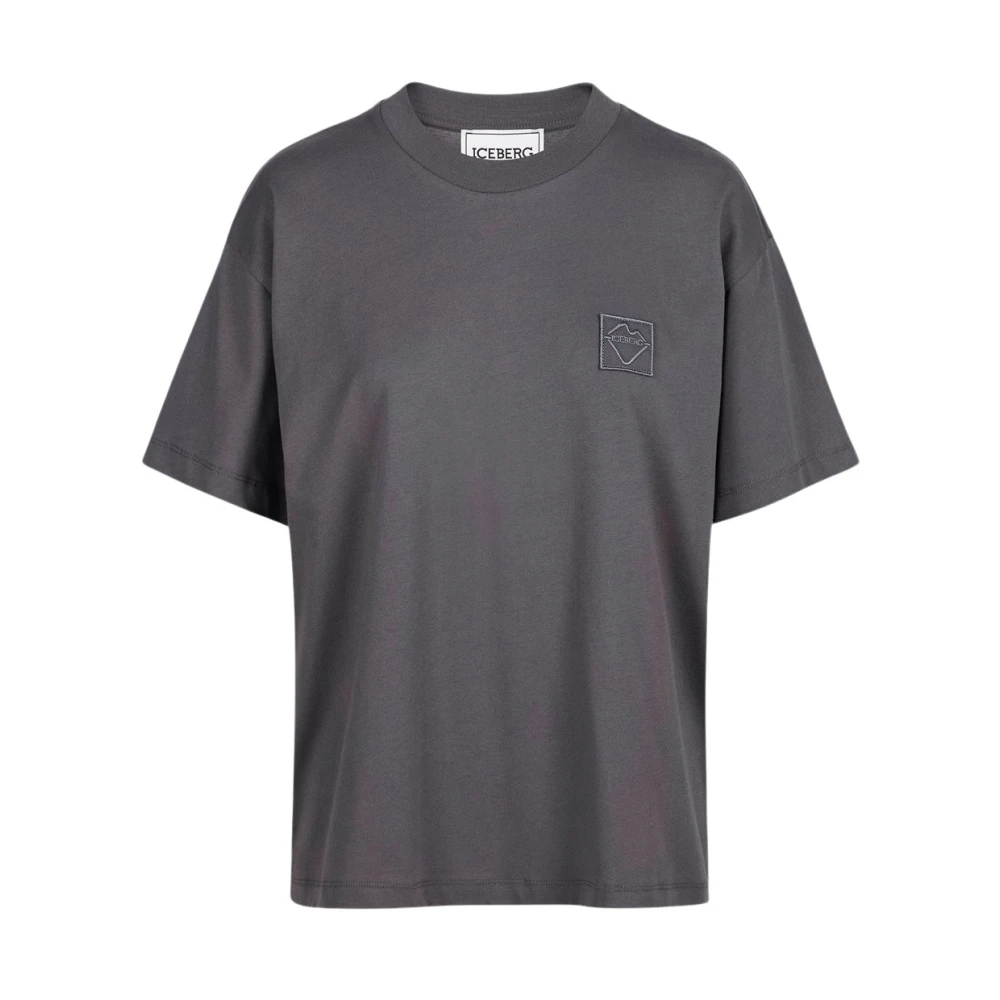 Iceberg Regular fit T-shirt van katoenen jersey Gray Dames