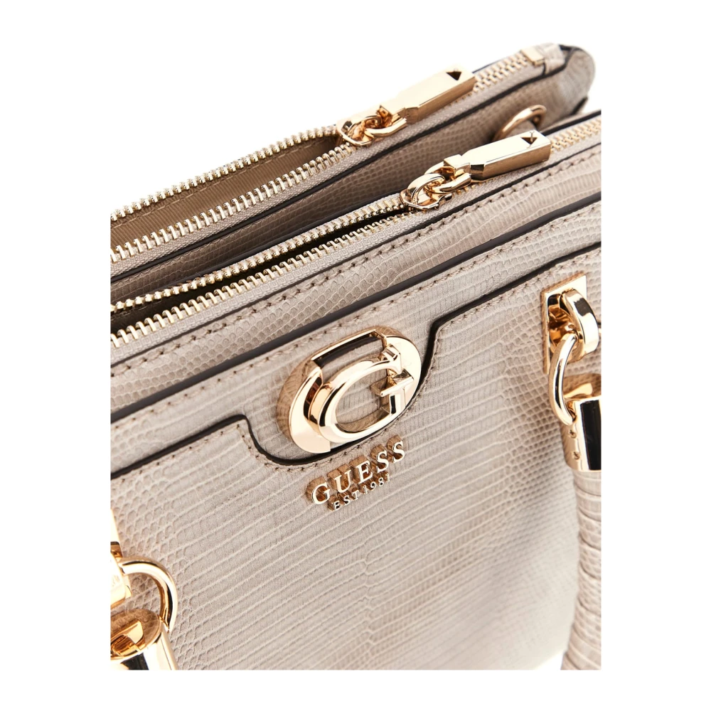 Guess Orlina Society Satchel Tas Taupe Brown Dames