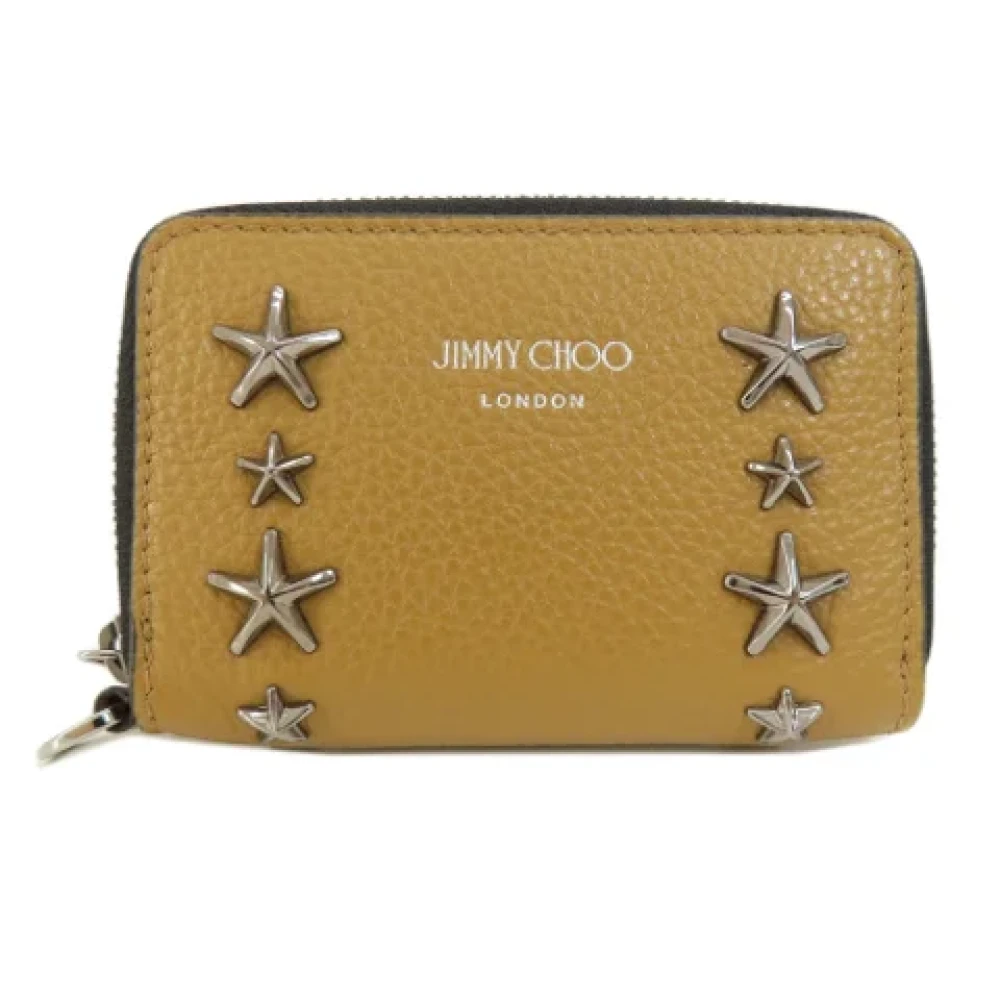 Jimmy Choo Pre-owned Leather wallets Beige Dames