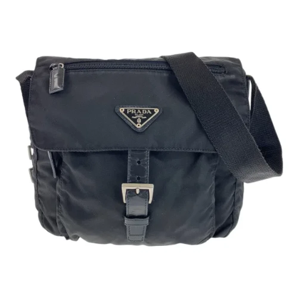 Prada Vintage Pre-owned Canvas prada-bags Black Dames