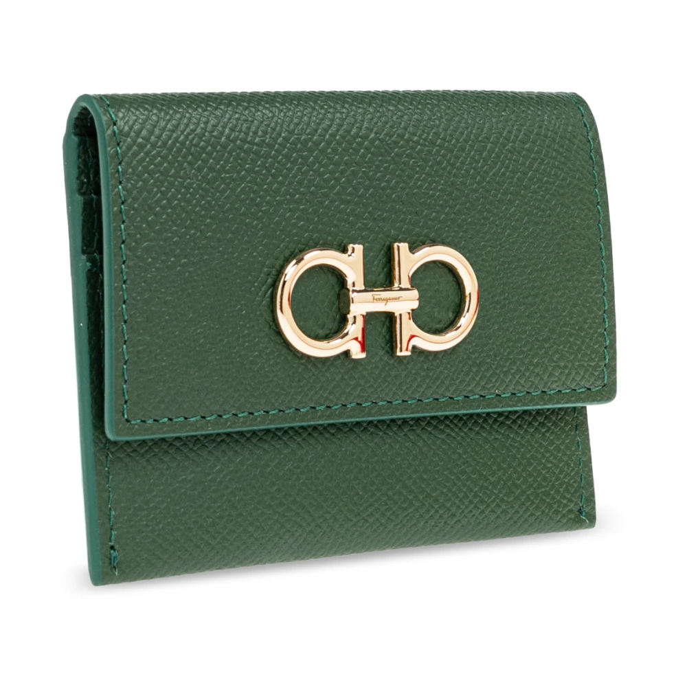 Salvatore Ferragamo Leren kaarthouder Green Dames