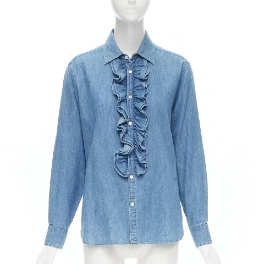 Celine Vintage Pre-owned Cotton tops Blue Dames