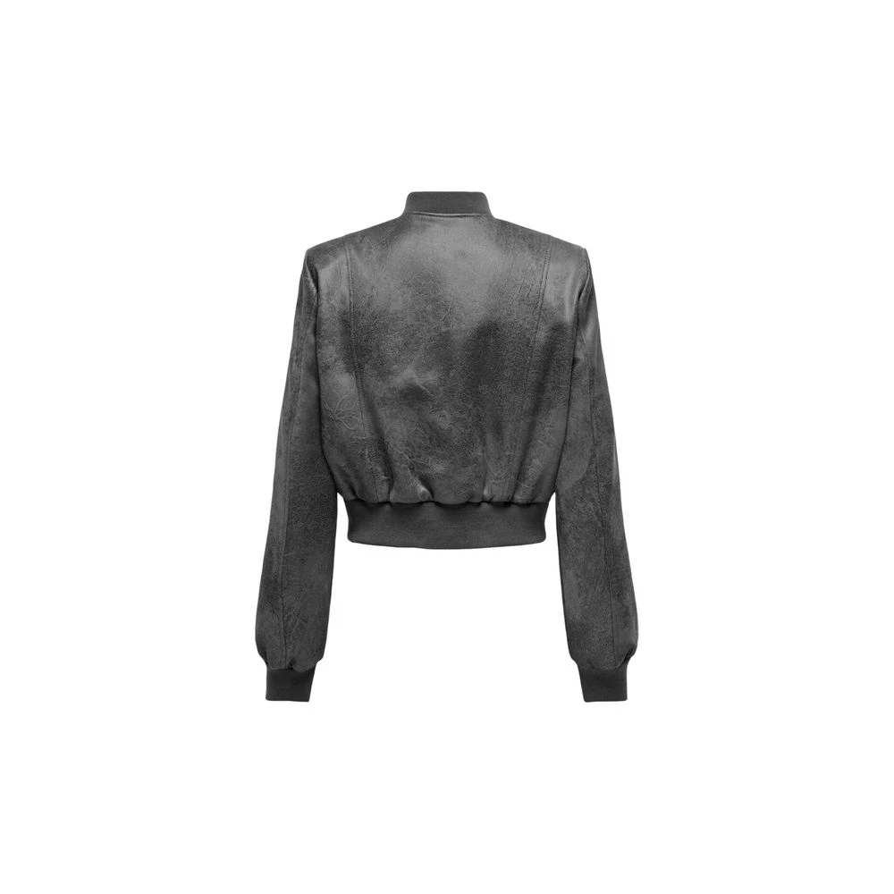 Only Grijze Kunstleren Jas & Mantel Gray Dames
