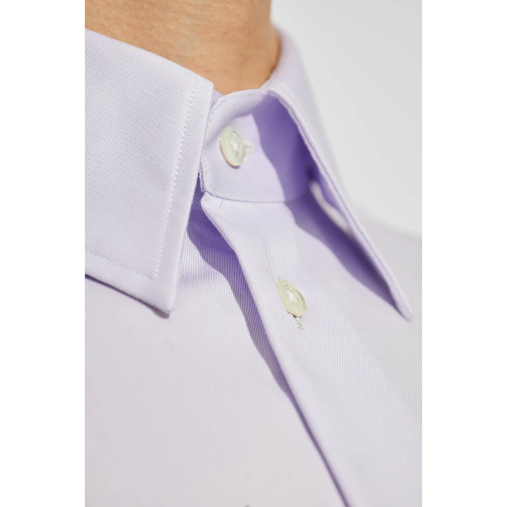 Emporio Armani Klassiek overhemd Purple Heren