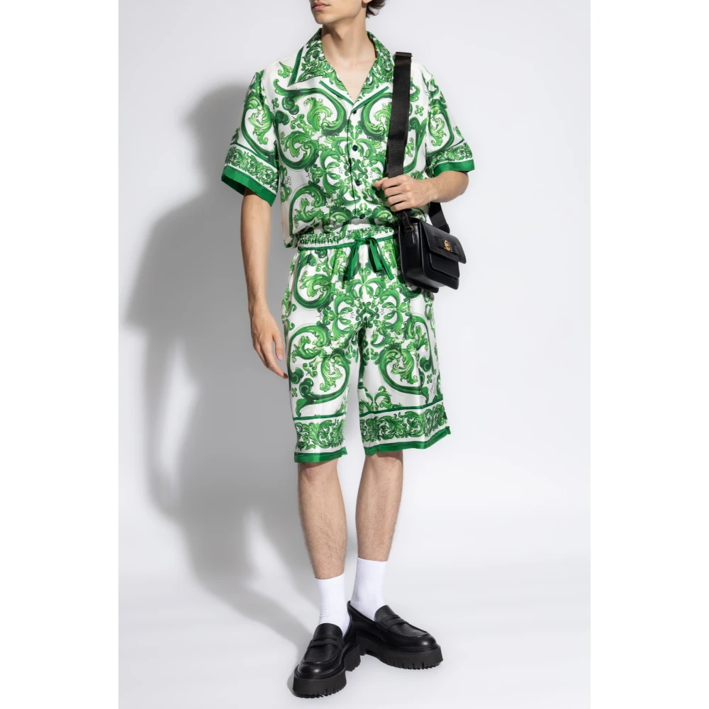 Dolce & Gabbana Kortemouwenshirt Green Heren