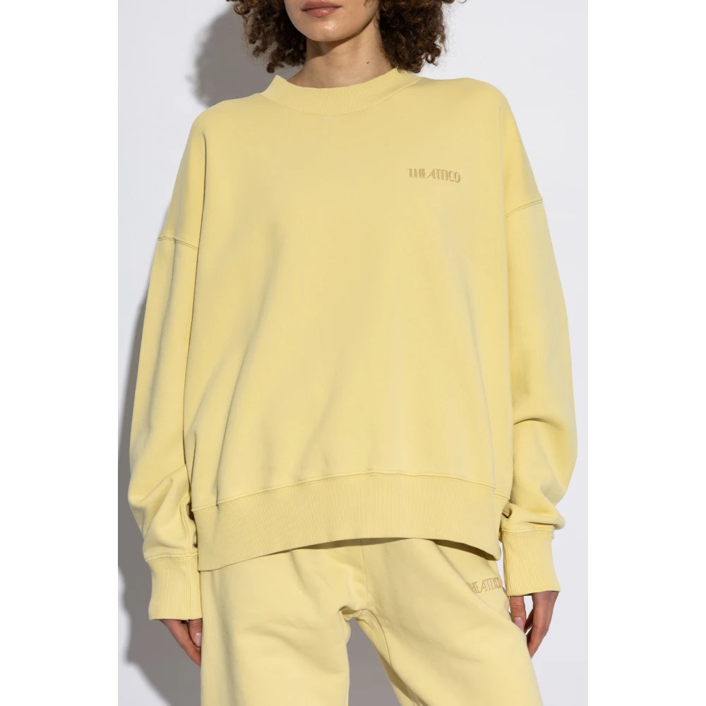 The Attico Sweatshirt met logo Yellow Dames