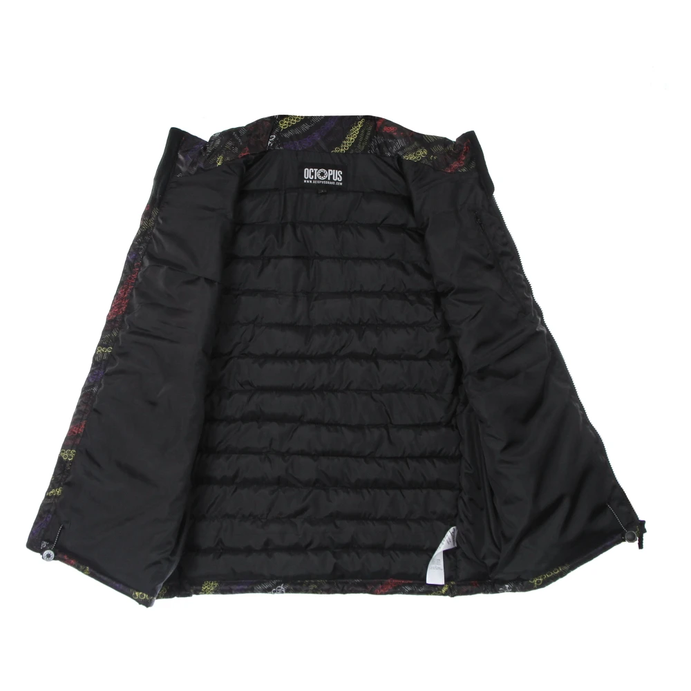 Octopus Zwarte Mouwloze Donsvest Jas Multicolor Heren