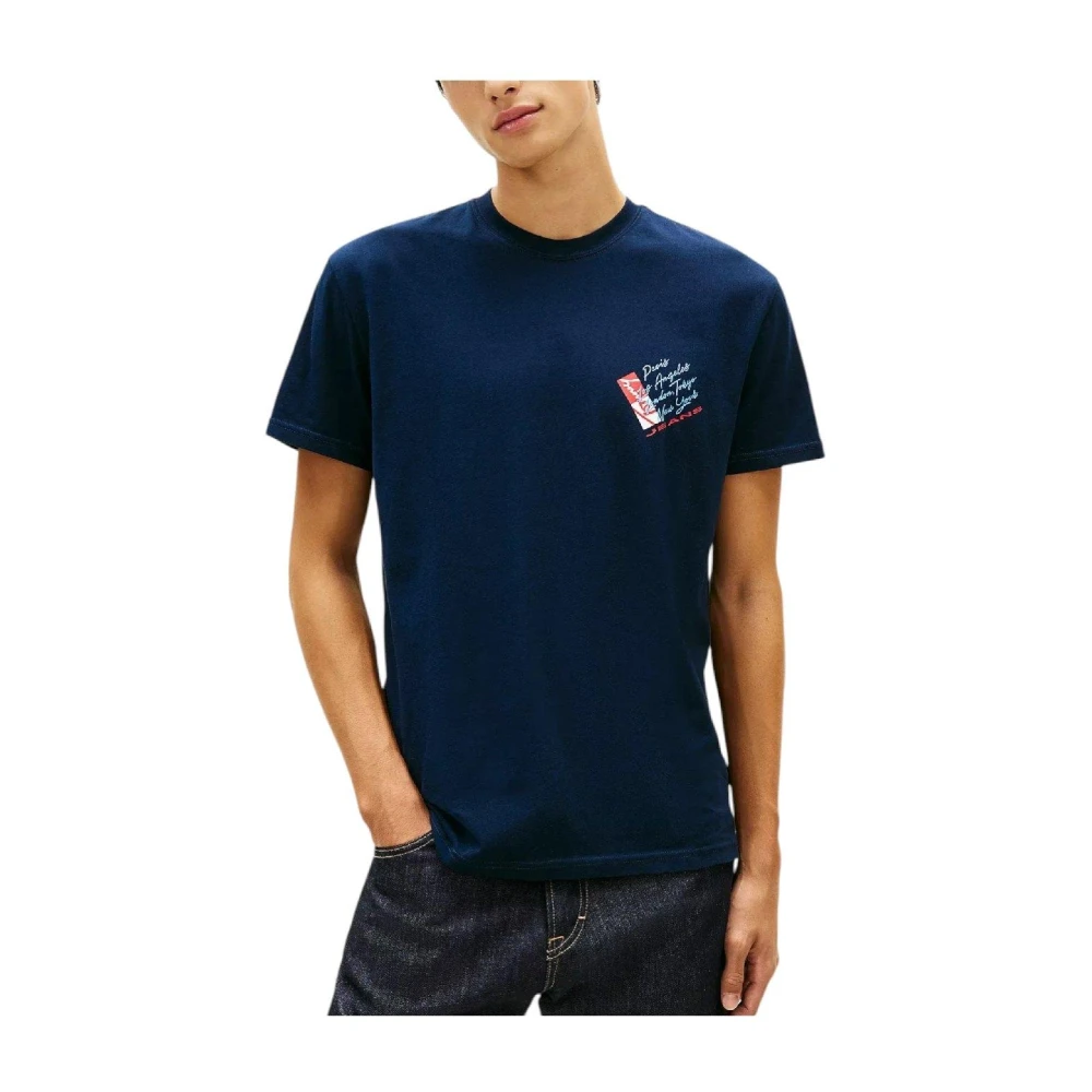 Tommy Hilfiger Men's Blue T-Shirts - T-Shirts - Xl - Tops
