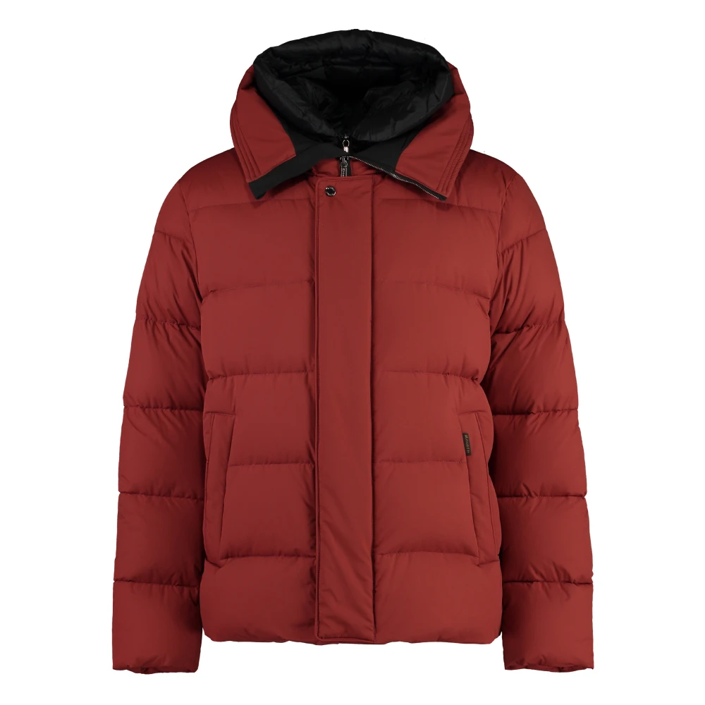 Moorer Korte donsjas met capuchon Red Heren