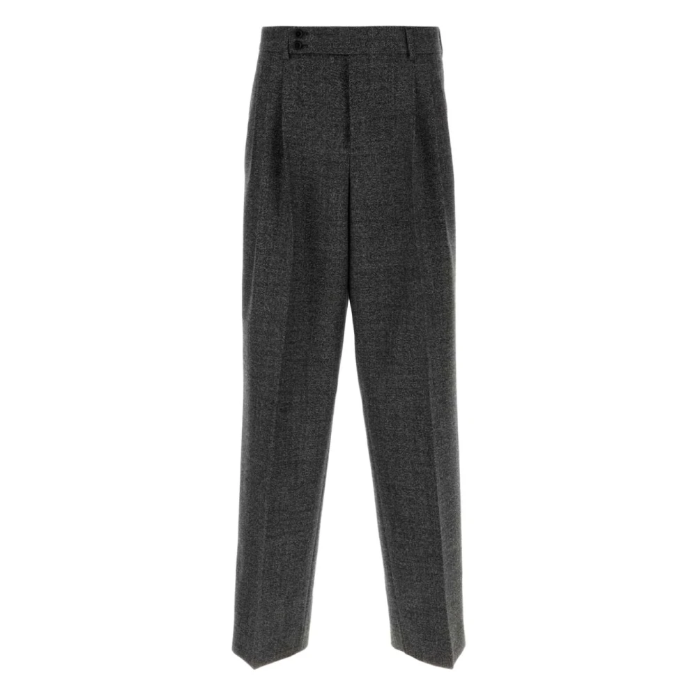 Dolce & Gabbana Men's Gray Tailored Trousers - Straight Trousers - L - Trousers