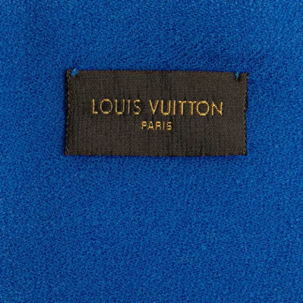 Louis Vuitton Vintage Pre-owned Wool scarves Blue Dames