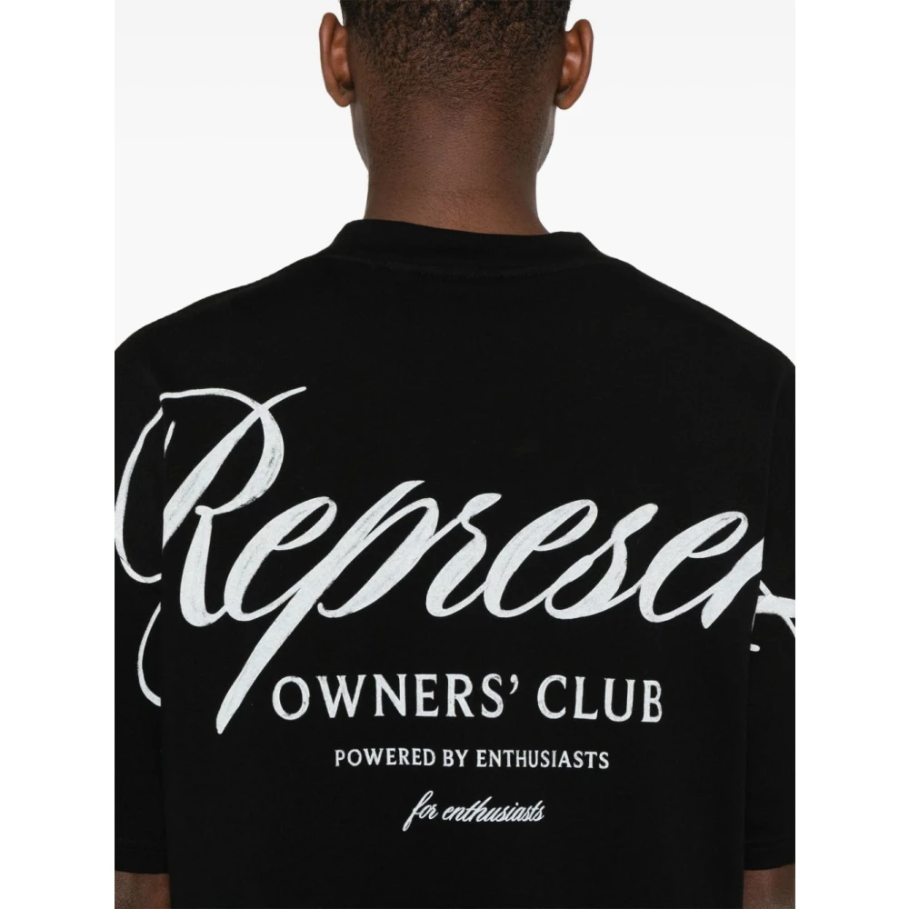 Represent Oversized T-shirt met `Owners Club` Print Black Heren