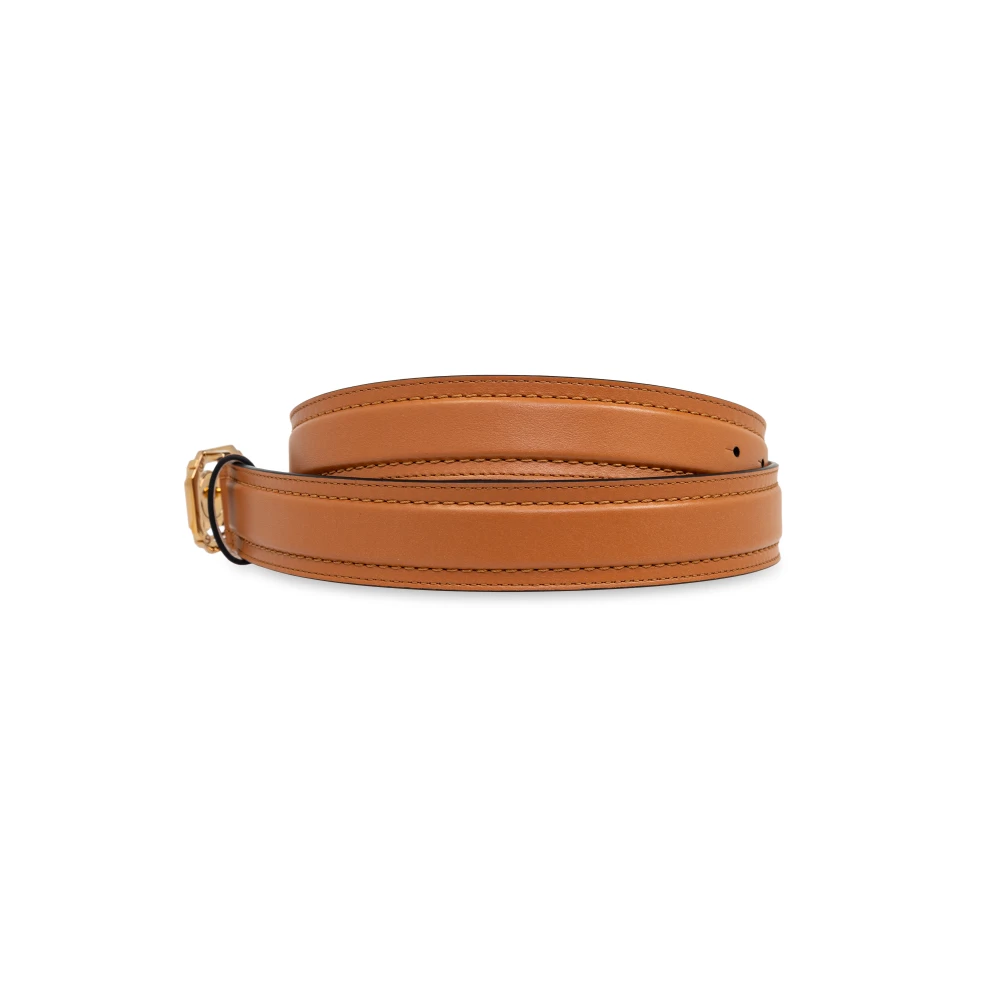 Versace Leren riem Brown Heren