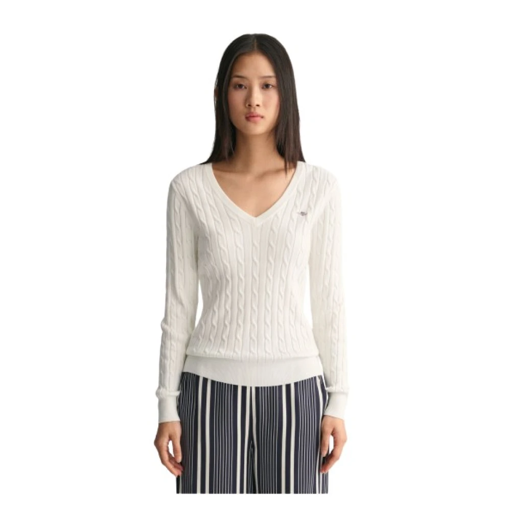 Knitwear > V-neck Knitwear - - Gant - Modalova