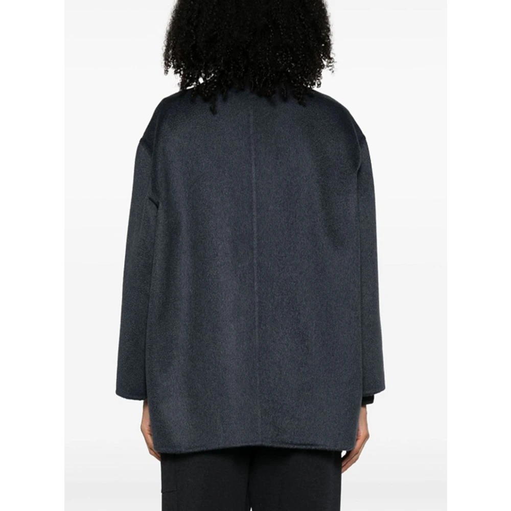 BRUNELLO CUCINELLI Blauwe Kasjmier Dubbele Beverjas Blue Dames