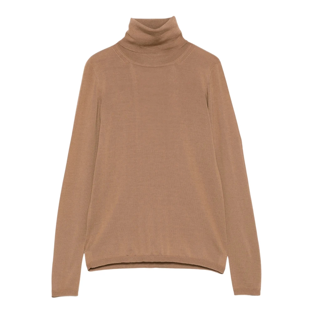 Max Mara Mxmsaluto Turtleneck Top - Female - Turtlenecks - Beige - S - Knitwear