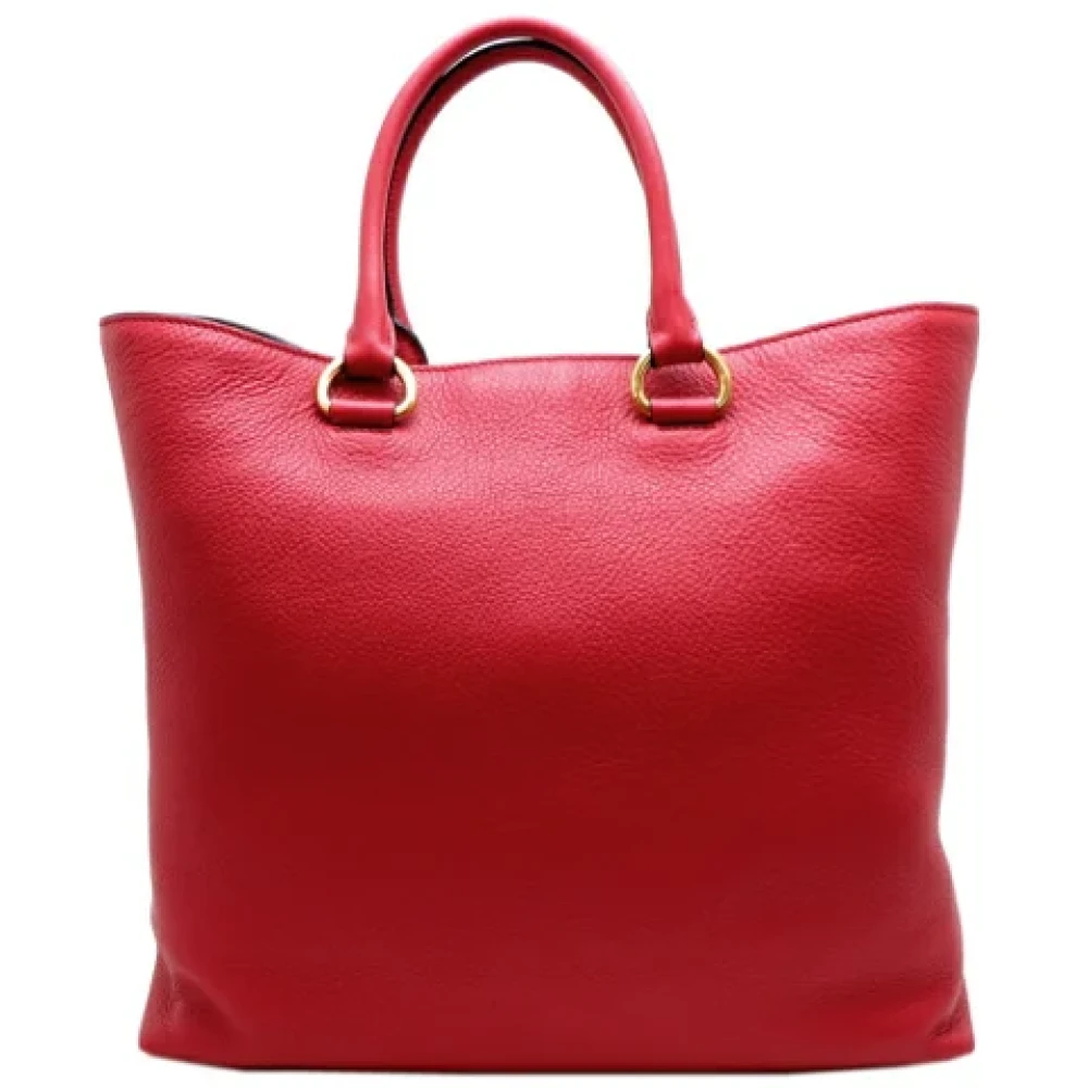 Prada Vintage Pre-owned Leather prada-bags Red Dames