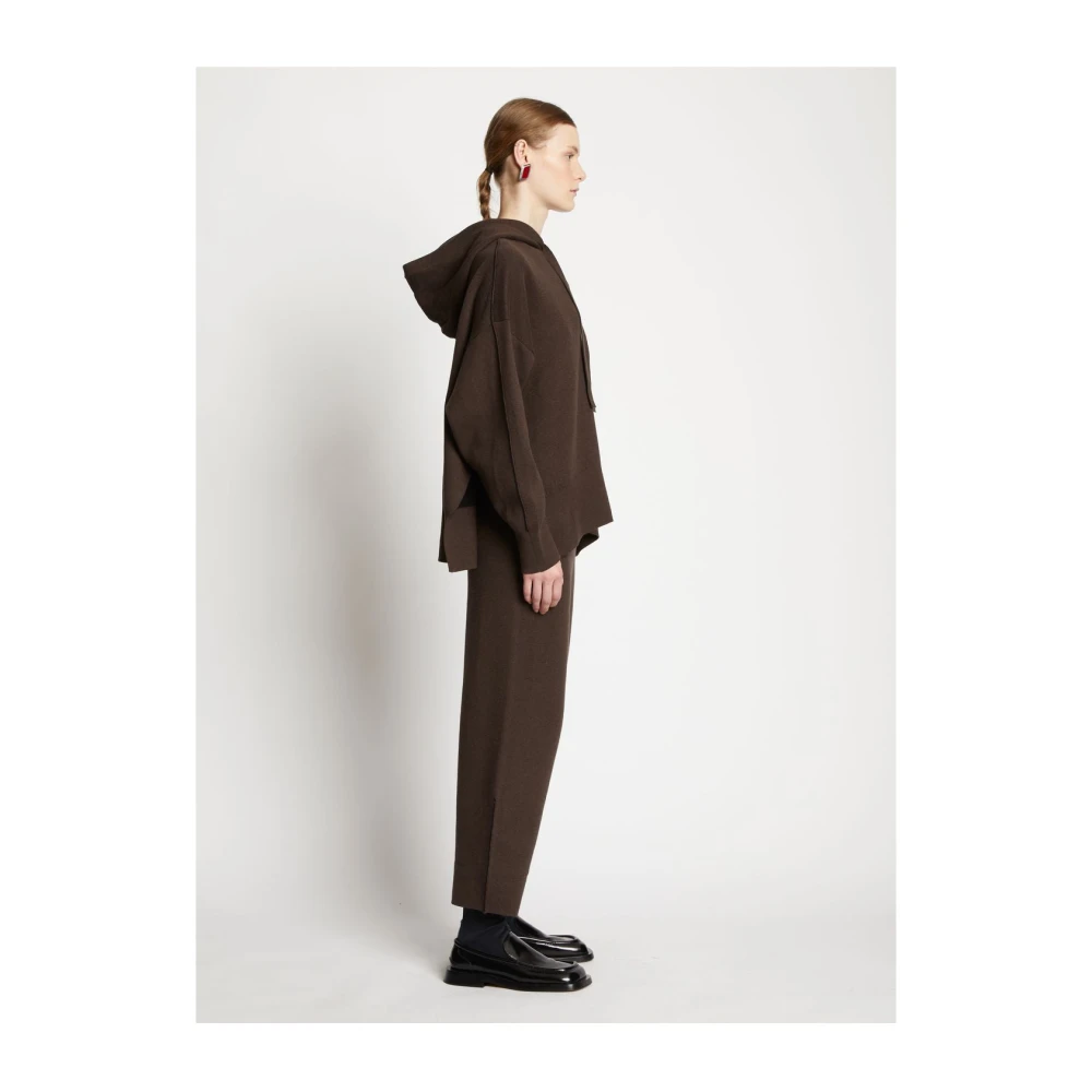 Proenza Schouler Luxe Cashmere-Blend Hoodie Brown Dames