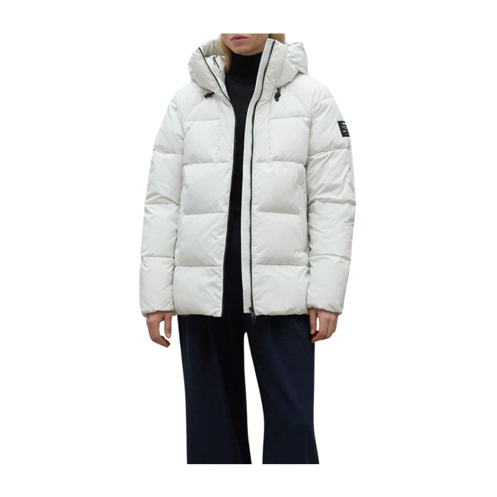 Ecoalf Witte Textiel Dames Puffer Jas White Dames
