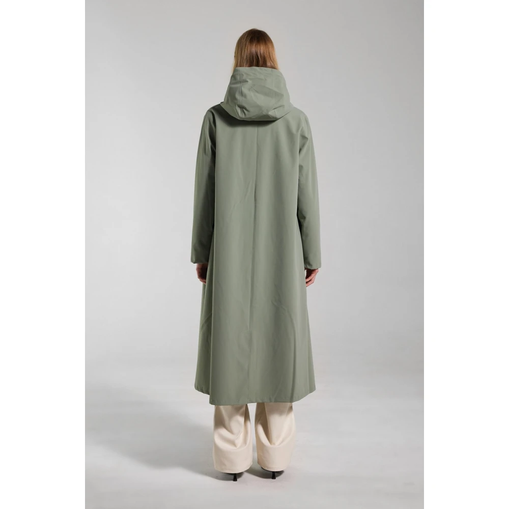 Stutterheim Lichtgewicht Matte Rits Regenjas Green Dames