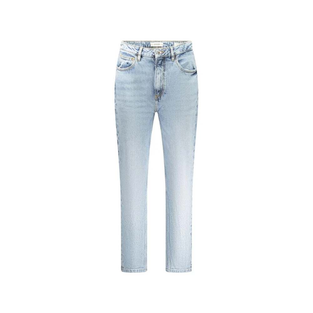 Guess Women's Blue High-Waisted Tapered Mom Jeans