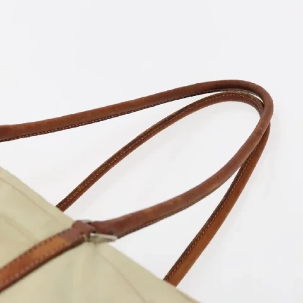 Prada Vintage Pre-owned Nylon prada-bags Beige Dames