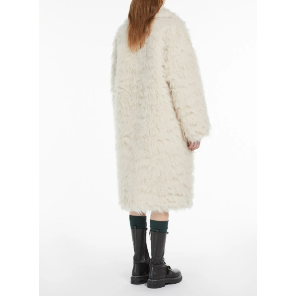 Weekend Alpaca Wol Midi Wrap Jas Beige Dames