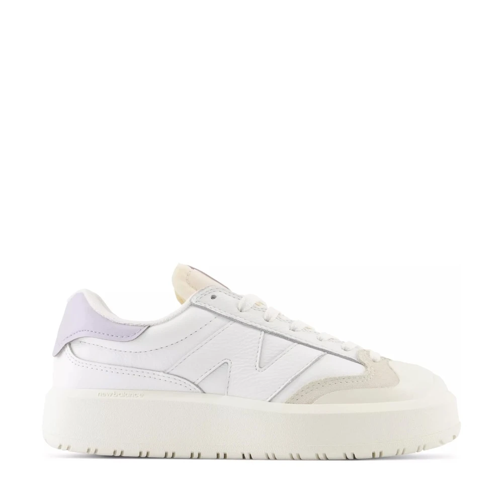 New Balance Leren Sneakers met Suède Details Dames Schoenen Wit