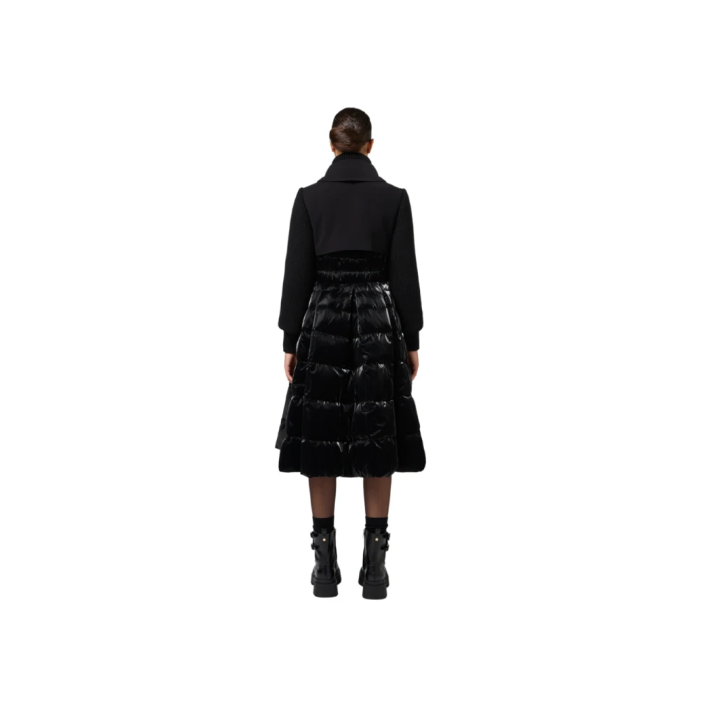 Elisabetta Franchi Dubbelrijig Gestepte Jas Black Dames