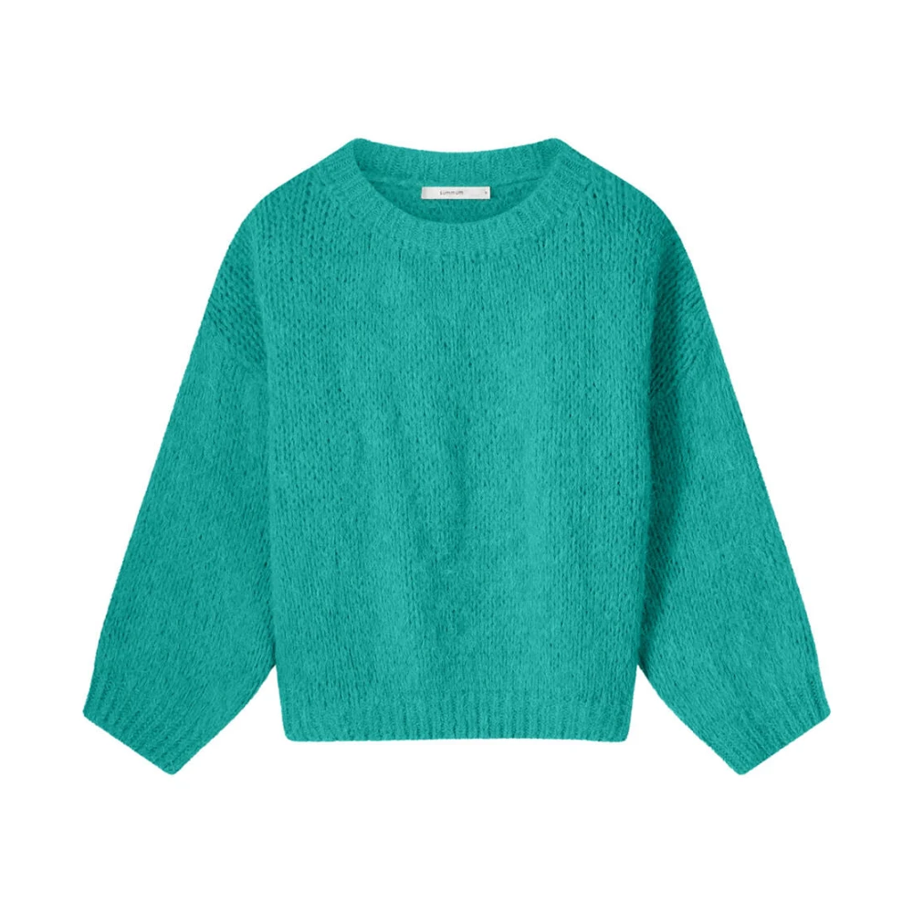 Summum Woman Women's Green Round-Neck Knitwear,, Alpaca Blend Knit Jumper Large