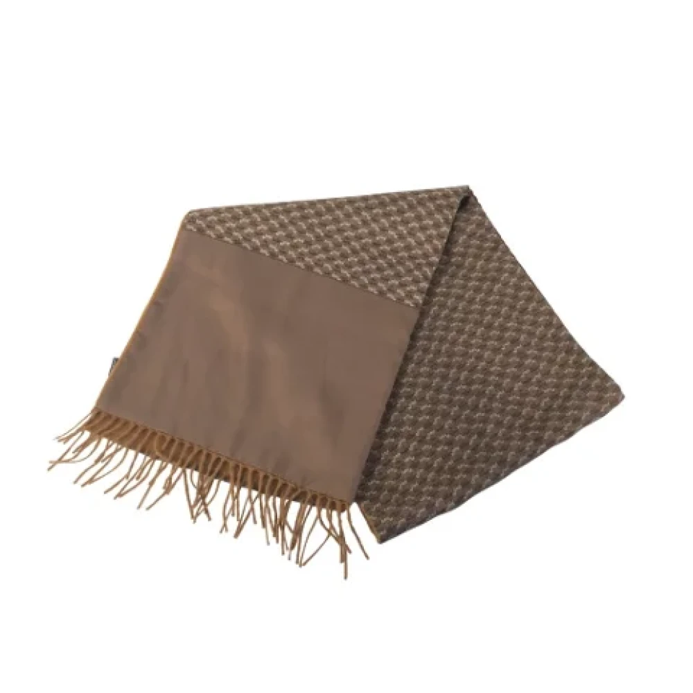 Hermès Vintage Pre-owned Cashmere scarves Brown Dames