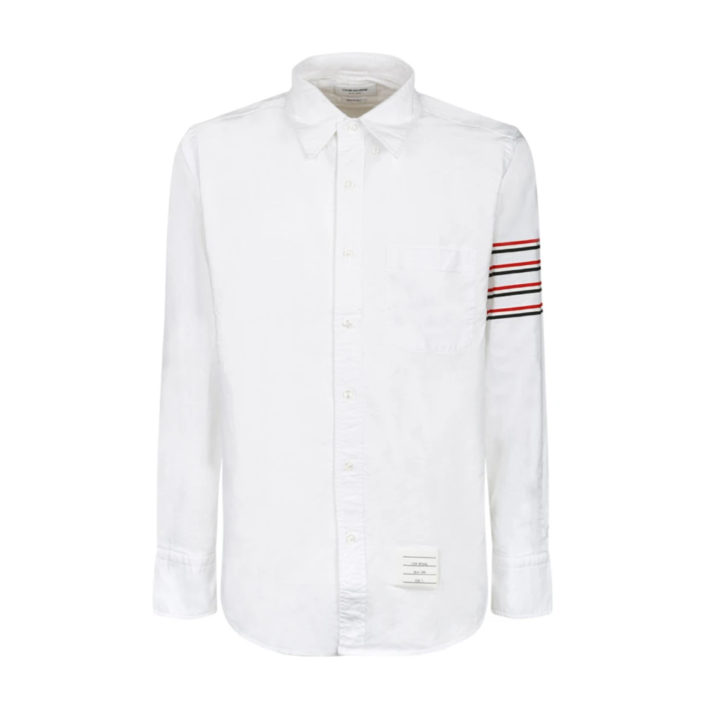 Thom Browne Men's White Button Down Collar Shirt