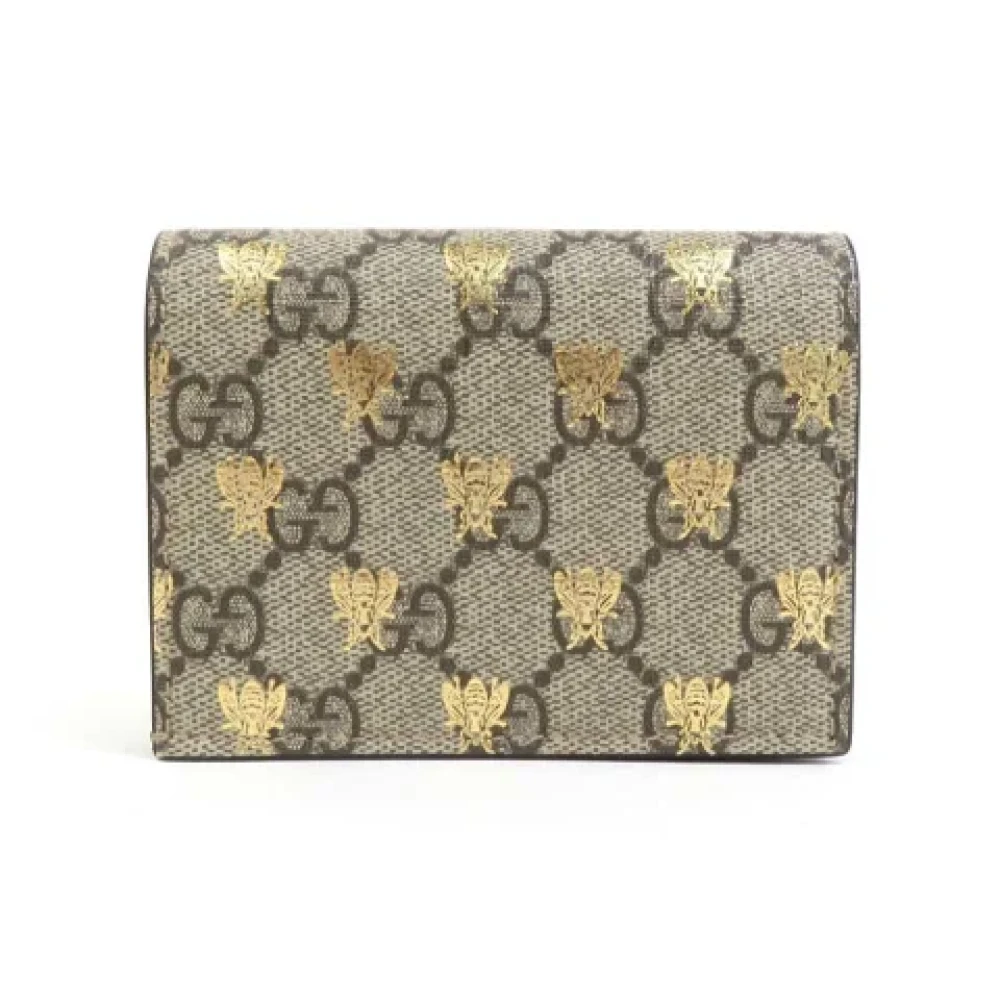 Gucci Vintage Pre-owned Canvas wallets Beige Dames