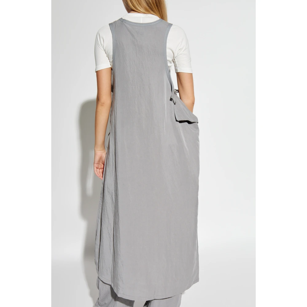 Y-3 Mouwloze jurk Gray Dames