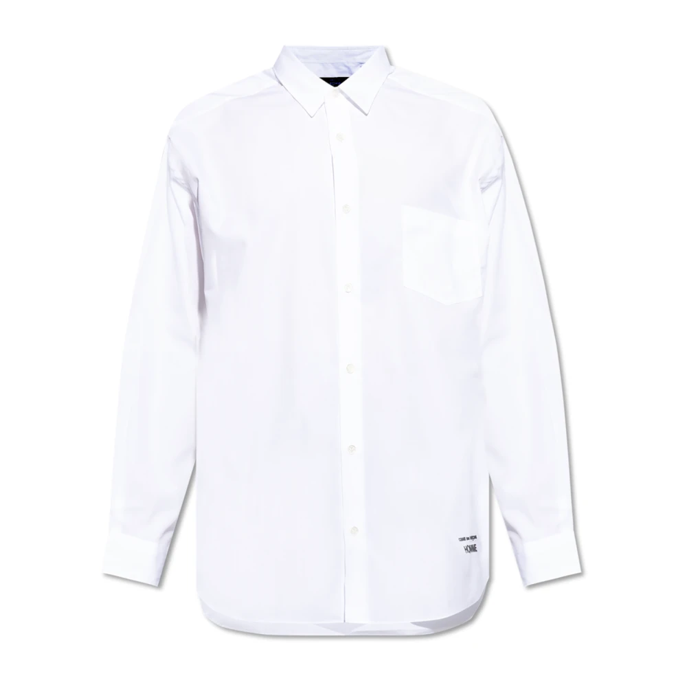 Comme Des Garçons Men's White Shirt With Pocket - Formal Shirts - M - Shirts