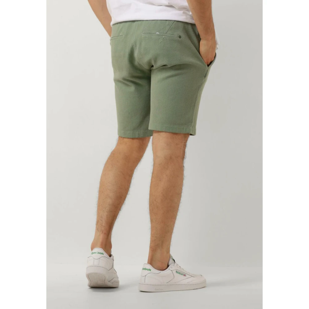 Cast Iron Groene Chino Shorts Wafel Structuur Green Heren