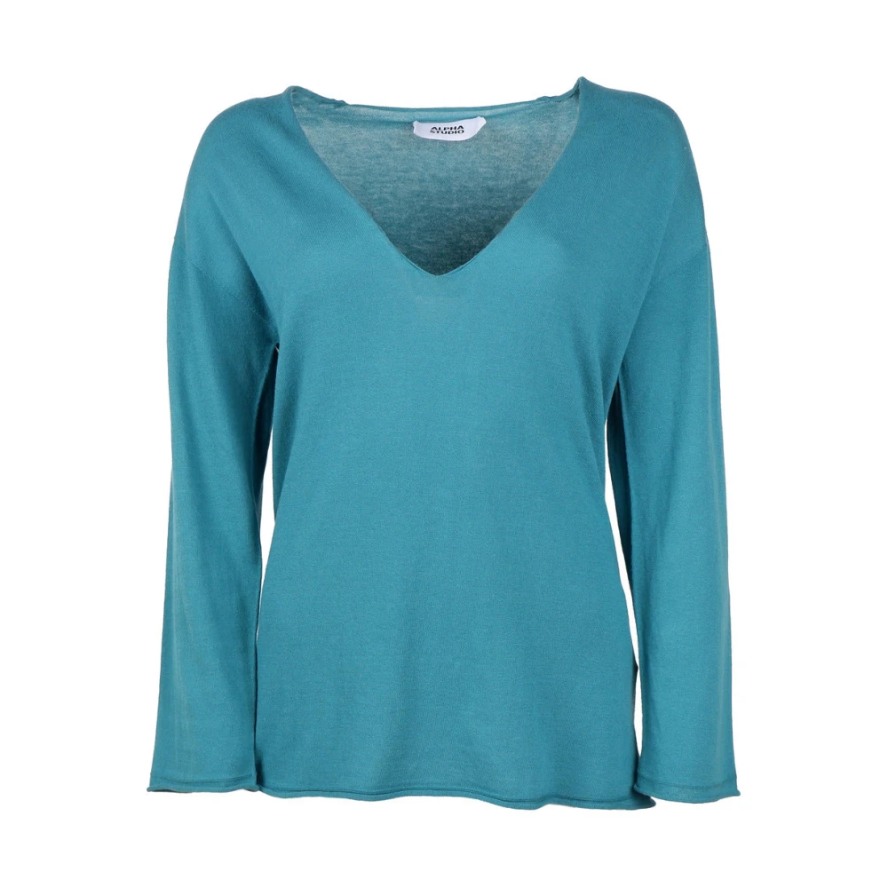 Knitwear > V-neck Knitwear - - Alpha Studio - Modalova