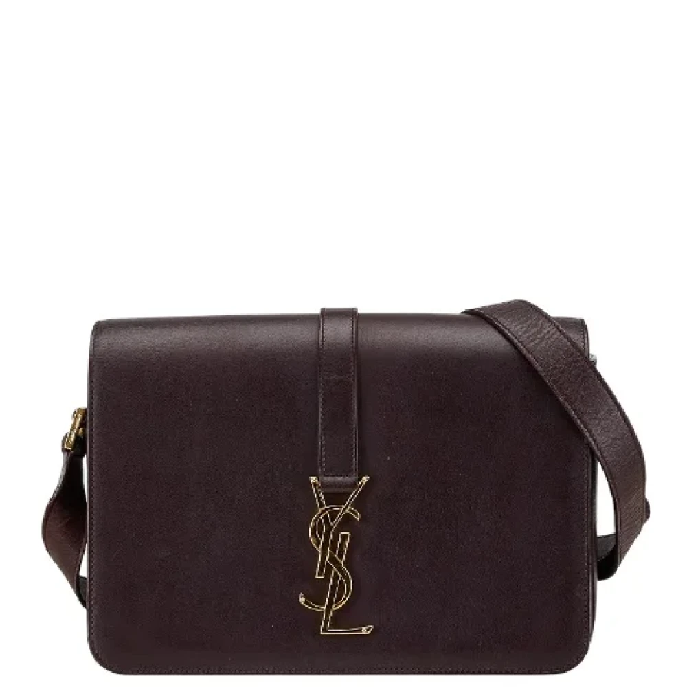 Yves Saint Laurent Vintage Pre-owned Leather shoulder-bags Purple Dames