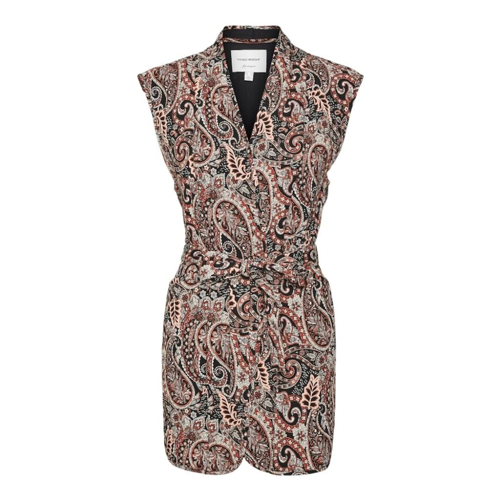 Vero Moda Fire Whirl Lang Vest Vrij Print Multicolor Dames